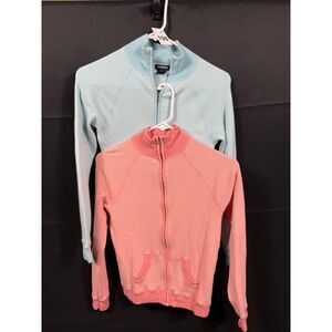 (S) - GAPStretch Waffle Knit Full-Zip Thermal Jackets Lot of 2